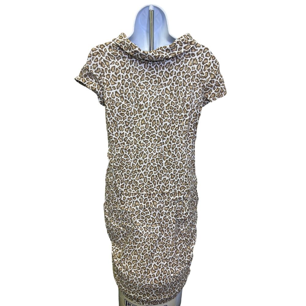🐆 Pendleton 6 Leopard Print Collared Shirt Dress Short Sleeve Button Casual - Picture 3 of 4